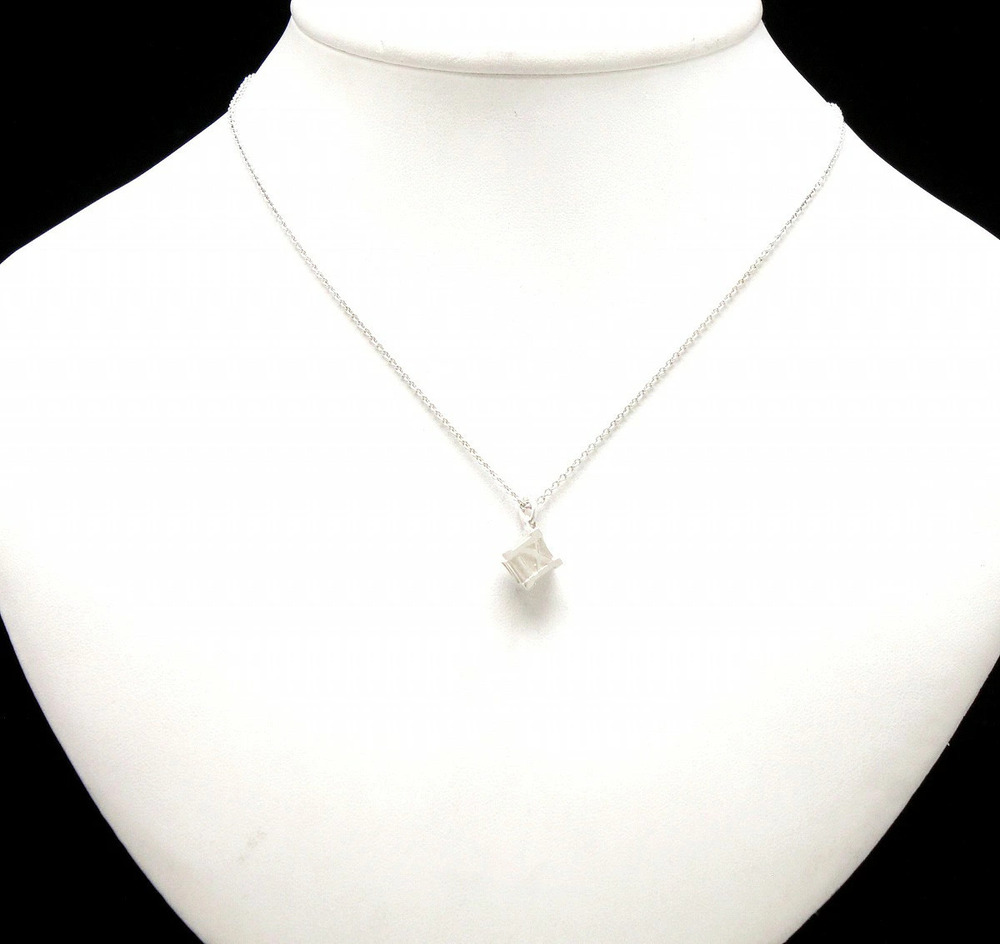 TIFFANYCo Tiffany Atlas Cube Necklace Pendant Silver